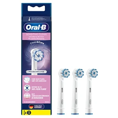 Afbeelding van Braun Oral B Sensitive Clean opzetborstel (Wit, 3 stuks)