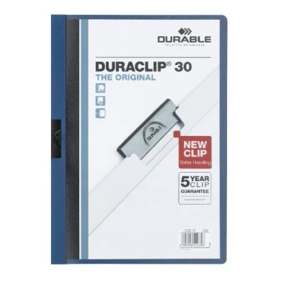 Afbeelding van Durable Duraclip 220007 Clip bestand voor 1 60 vellen A4 25 stuks 30 donkerzwart