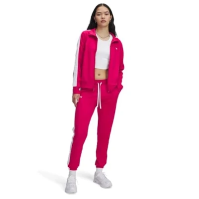 Afbeelding van Under Armour Tracksuit SET Trainingspak, Dames, Maat: XL, Shaded fuchsia/white