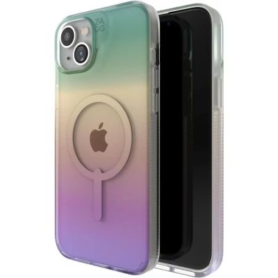 Afbeelding van ZAGG Milan Snap Hoesje Geschikt voor iPhone 15 Plus / 14 Back Cover Compatibel met MagSafe Gerecycled Materiaal Grafeen Iridescent