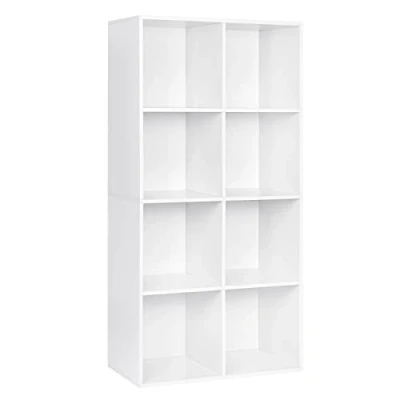 Afbeelding van WOLTU SK002ws4 boekenrek met 8 vakken, 60 x 121 29,5 cm (b h d), wit