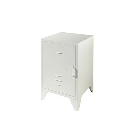 Image de table de nuit Bronxx blanche Blanc Métal Vipack