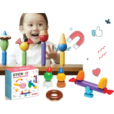 Afbeelding van Stick O Role Play Set 26 onderdelen magnetisch speelgoed 1 jaar peuter jongens en meisjes baby 2