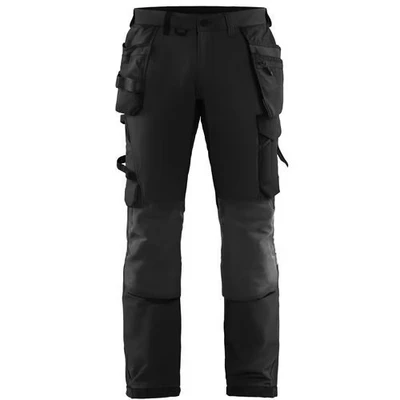 Image de Pantalon artisan stretch 4D noir/gris foncé Blåkläder