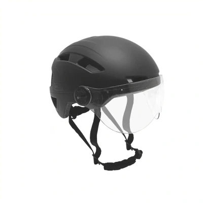 Afbeelding van Falkx Snorscooter / Speed pedelec Helm Met Vizier Mat Zwart