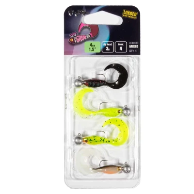 Image de Fox Rage Ultra UV Micro Grub Mixed Leurre prémontés Set 4cm (3g) (4 pcs) Shad