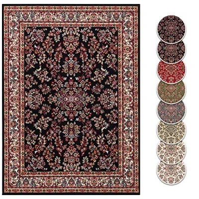 Afbeelding van Vloerkleed Ishtar 80x150cm Zwart 123vloerkleed.nl is de online webshop voor vloerkleden en woonaccessoires.
