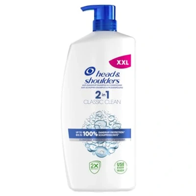 Afbeelding van Head &amp; Shoulders Classic Clean 2 in 1 anti roos shampoo, 1, pompdispenser 800 ml, tot 100% roosbescherming, klinisch getest voor alle haartypes en