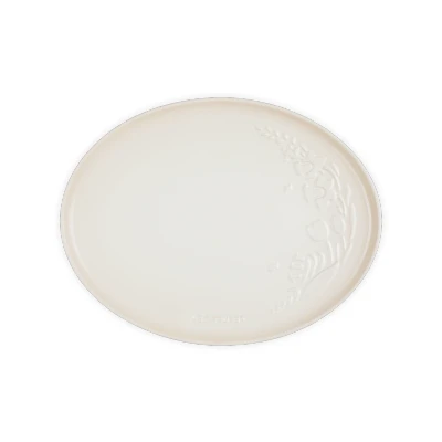 Afbeelding van Le Creuset Ovale Serveerschaal 36cm Jardin Collectie Meringue