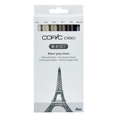 Image de Copic hobbymarker ciao 5+1 set, warme grautöne cz22075565