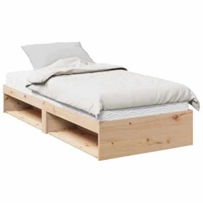 Afbeelding van vidaXL Slaapbank met matras 90x190 cm massief grenenhout