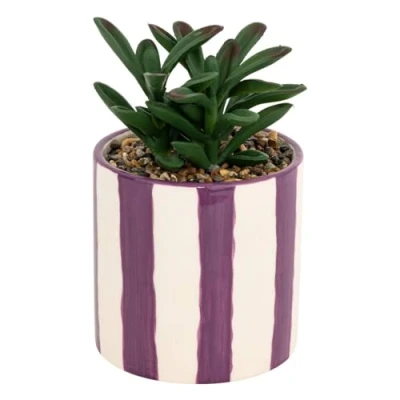 Afbeelding van Atmosphera Kunstplant keramische pot Ø10xH17cm Violet