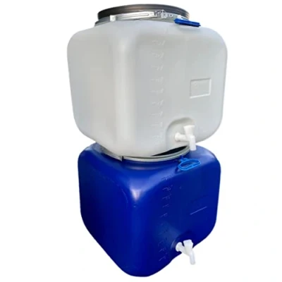 Afbeelding van Agrohit vat met brede hals, 100 liter, voederton, van kunststof, regenvat tapkraan.