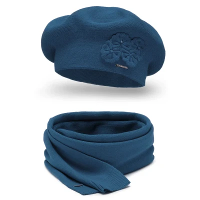 Afbeelding van Vivisence SET Sjaal, Dames, Maat: One Size, Blue