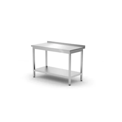 Afbeelding van Hendi Muurwerktafel met schap roestvast staal verstelbare poten 1000x600x850 mm
