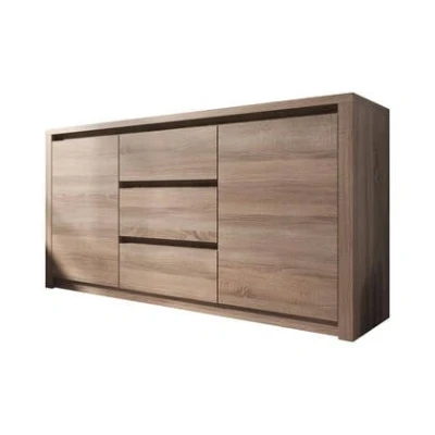 Afbeelding van Meubella Dressoir Monaco Truffel Eiken 140 cm