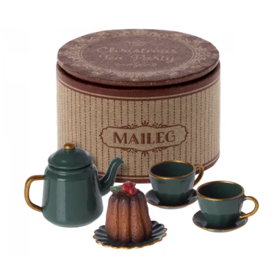 Afbeelding van Maileg poppenhuis theeservies christmas tea party