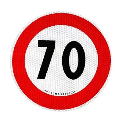Afbeelding van Markering beperkte snelheid: 70 km/h, EU getest
