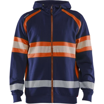 Afbeelding van Blaklader 3552 1158 High vis Hooded sweatshirt Marineblauw/Oranje
