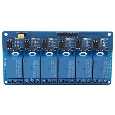 Afbeelding van 6 kanaals relaismodule met lage niveauactivering optokoppeling 5 V/12 V/24 V (optioneel) (24 V)