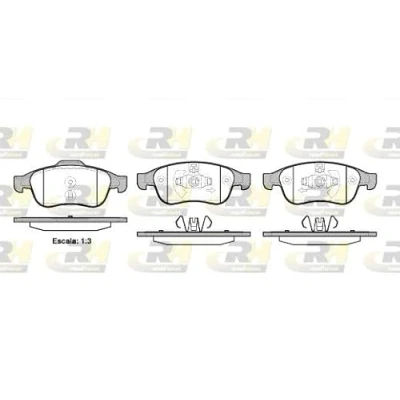 Afbeelding van ROADHOUSE 21248.10 Remblokkenset Vooras Met kleeffolie toebehoren, veer RENAULT: Clio V Hatchback, MEGANE 3 Grandtour, SCENIC