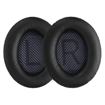 Afbeelding van kwmobile 2x oorkussens geschikt voor Bose Quietcomfort 35 35II 25 15 / QC35 QC35II QC25 QC15 Earpads koptelefoon in zwart