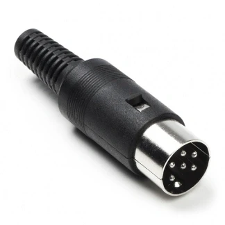 Afbeelding van DIN Connector 6.0mm vernikkeld male recht