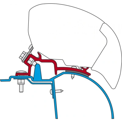 Afbeelding van Fiamma Kit Adapter F80 F65 Master Movano Nissan Kleurloos Luifels Accessoires