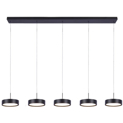 Afbeelding van Hanglamp Alieno Zwart incl. Easy lift 5 Lichts L 120cm