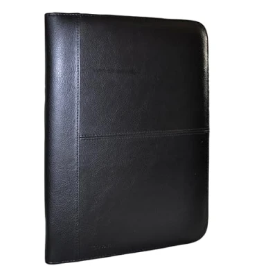Afbeelding van Monolith Lederlook schrijfmap Penhouder en visitekaarthouder Insteekvak aan binnenzijde Geschikt voor opbergen van een tablet Ritssluiting