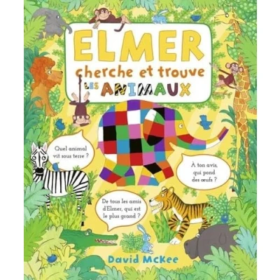 Afbeelding van ELMER CHERCHE ET TROUVE LES ANIMAUX