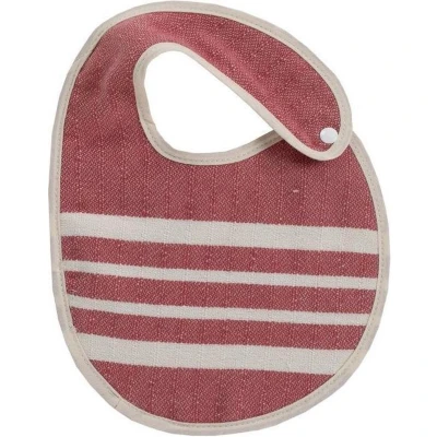 Afbeelding van Baby Slabbetje Krem Sultan Dusty Rose van Lalay