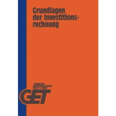 Afbeelding van Grundlagen Der Investitionsrechnung