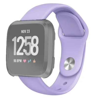 Afbeelding van Fitbit Versa 1/ 2 &amp; Lite siliconen bandje Maat: Small Lila