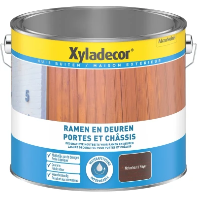 Afbeelding van Xyladecor Ramen &amp; Deuren WB Notenhout 2.5L