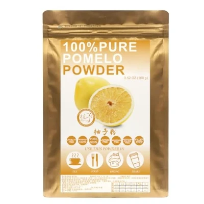 Afbeelding van plant Gift Pomelo Power 100% pure natuurlijke grapefruitpoeder, ruw, bulk, geen vuller, additieven, yogurt, smoothies en meer 100 g