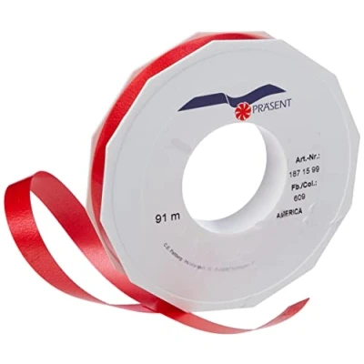 Afbeelding van Präsent C.E. Pattberg Curling America Strikband, 15 mm x 91 m, Rood