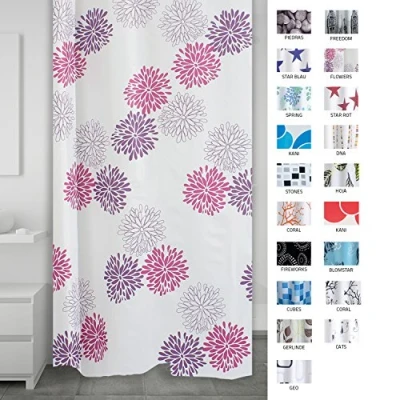 Afbeelding van RIDDER Sandra 403060 douchegordijn, textiel, 180 x 200 cm, meerkleurig