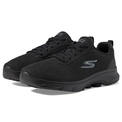 Afbeelding van Skechers Performance GO WALK 7 LACE UP Sportieve wandelschoenen, Dames, Maat: 38, Black Textiel/ synthetisch