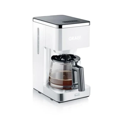 Afbeelding van Graef FK 401 Koffiezetapparaat Wit Capaciteit koppen: 10 Glazen kan, Warmhoudfunctie