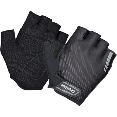 Afbeelding van GripGrab Rouleur Padded Korte Vinger Zomer Fietshandschoenen Zwart Unisex Maat L