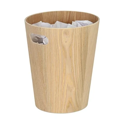 Afbeelding van Relaxdays papierbak kantoor prullenmand hout papier verzamelbak oud bak 7.5 l