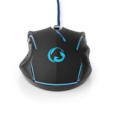 Image de Nedis Gaming Souris ergonomique Pour droitiers optique 6 boutons filaire USB noir la vente au détail boîte cadeau avec eurolock
