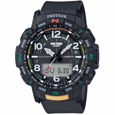 Afbeelding van Casio Pro Trek PRT B50 1ER Herenhorloge 50,8 mm Zwart