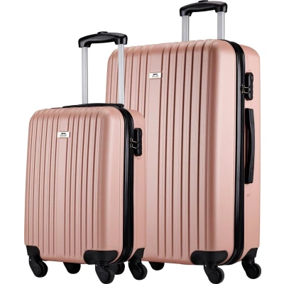 Afbeelding van Slazenger Kofferset 2 Delig Handbagage Trolley 26L en Ruimbagage Koffer 71L Rosé