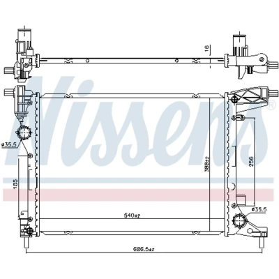 Afbeelding van Radiateur NISSENS 606277