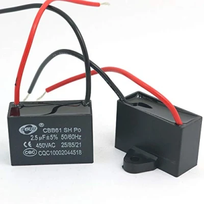Afbeelding van DollaTek 2 stuks CBB61 2.5uF 450 V AC 50/60 Hz airconditioning ventilator motor loopcondensator