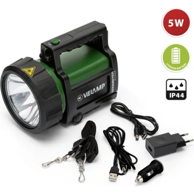 Afbeelding van Velamp DOOMSTER POWER: Draadloze handlamp anti blackout LED CREE 5W