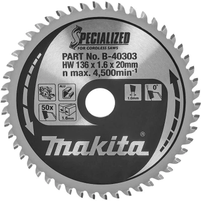Afbeelding van Makita Cirkelzaagblad 136x20x1.6 50T ALU B 40303