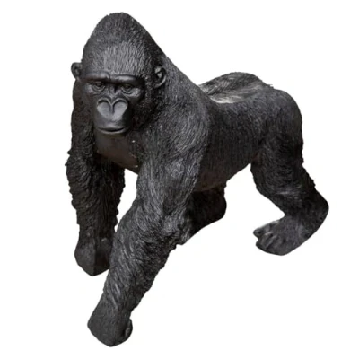 Afbeelding van Atmosphera Gorilla beeldje hars zwart H 22 5 cm